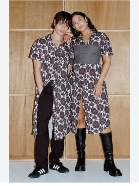 Wild Fang Black and White Floral Dress